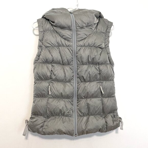 Eddie Bauer Jackets & Blazers - EDDIE BAUER 550 Fill Power GOOSE DOWN Puffer Vest Gray Grey Hooded Winter Small